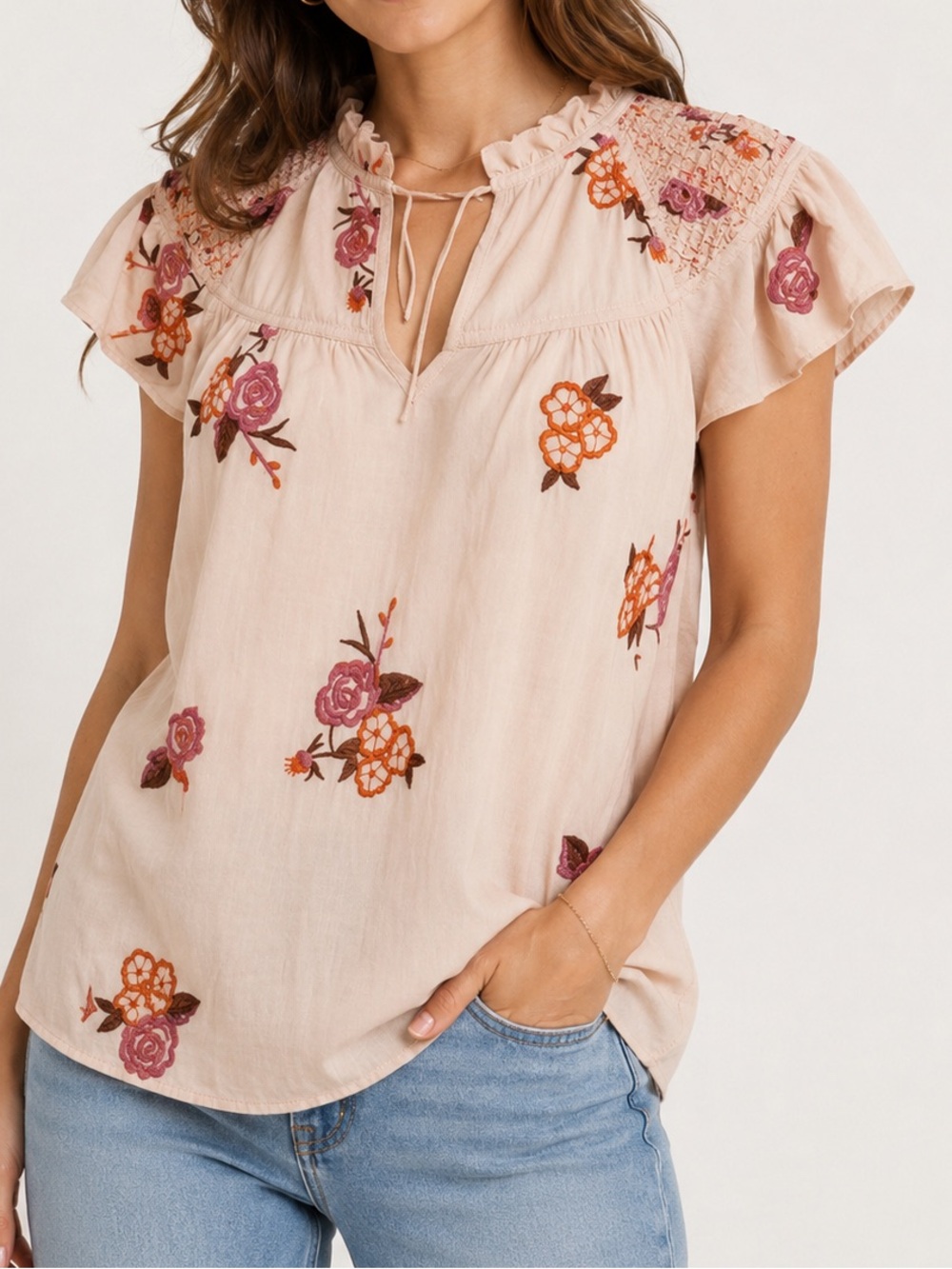 *NWT* Fred David Floral Top